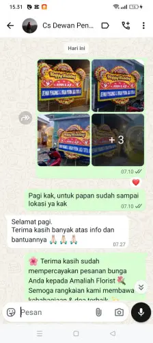 Testimonial Papan Bunga Pernikahan mekarrahayu